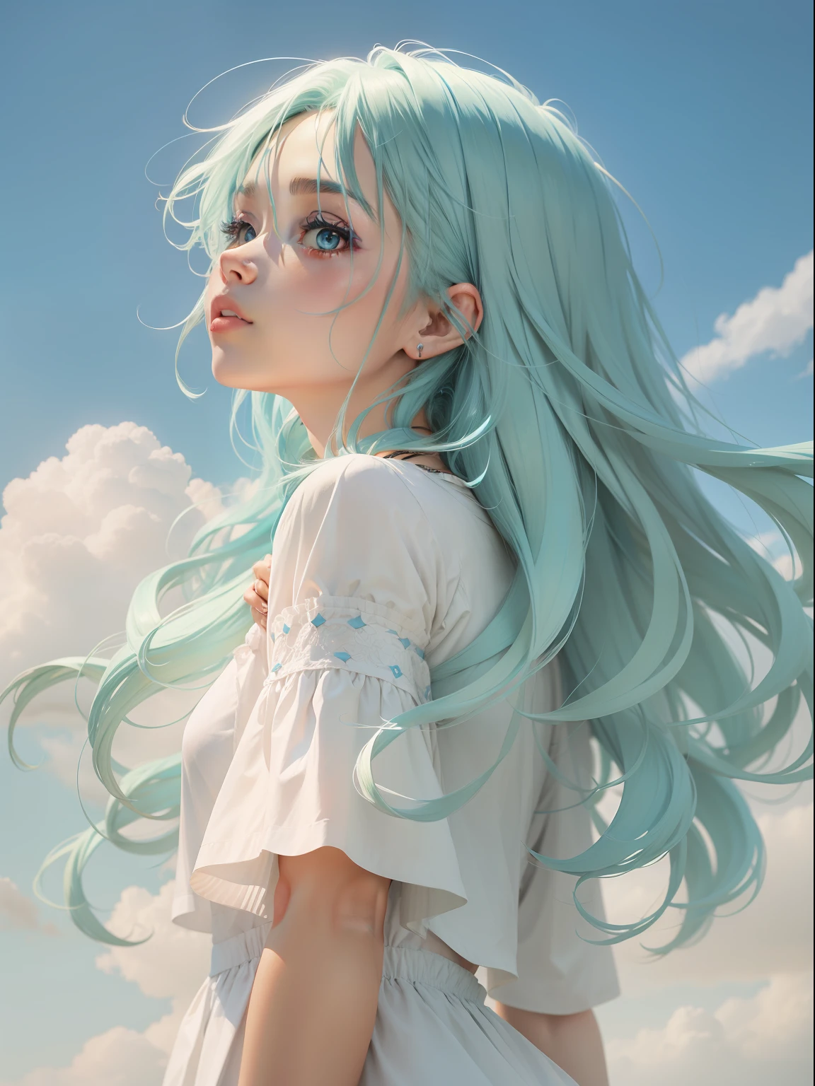 Kizi,blue hair
