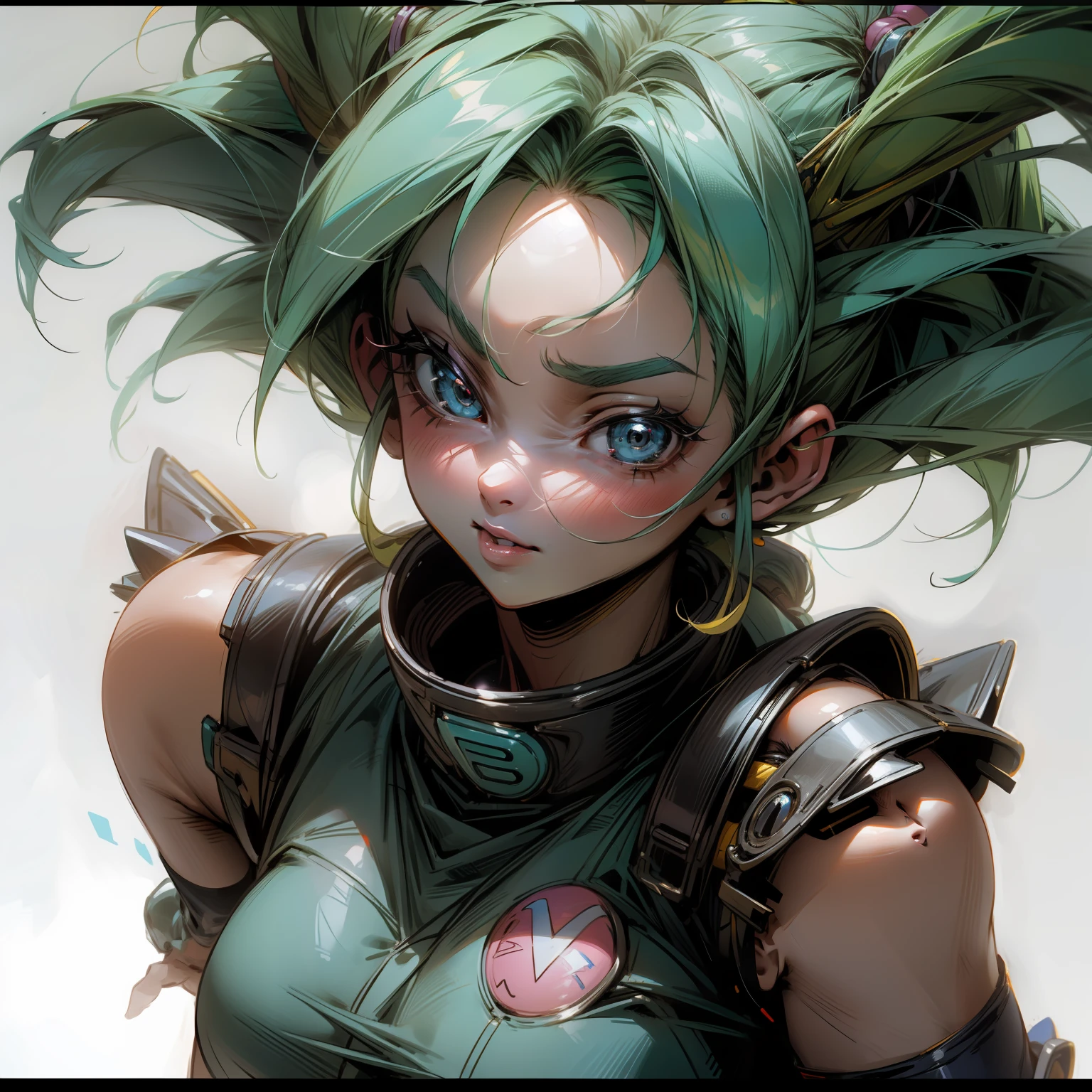 Mulher fantasiada de bulma