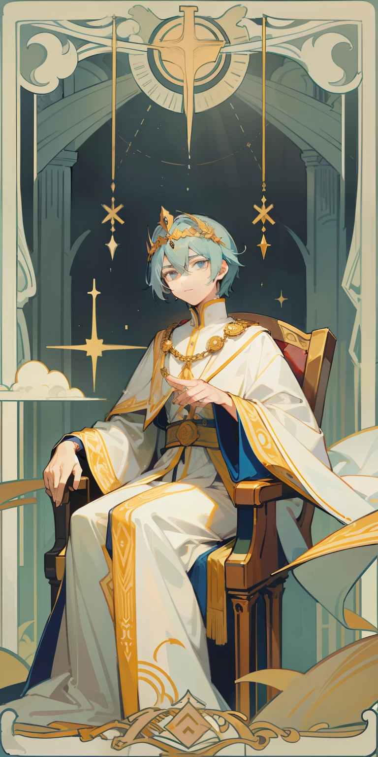 The emperor in the tarot cards，Sit on the throne，diadems，Majesty