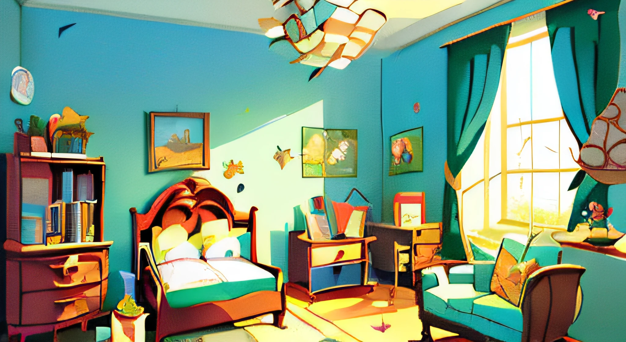 (((Masterpiece))),[Paper_cut],Children's room,Boy's room,Daytime