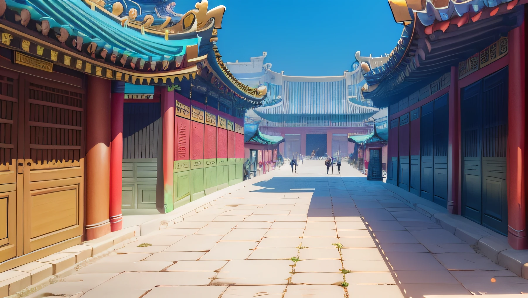 Ancient buildings of the Forbidden City，Heavenly Gate front，