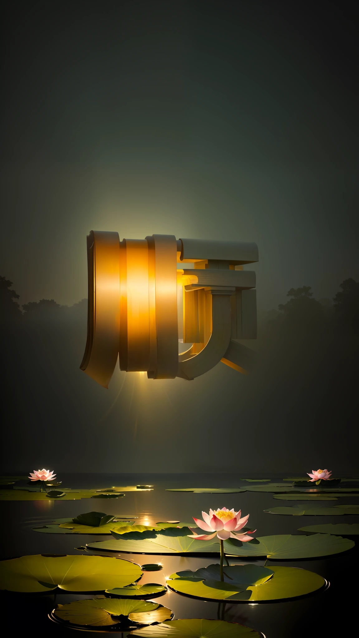A masterpiece, exquisite. Deep in the lotus pond, there are a few lotus leaves in the pond. Lotus leaf texture is clear, night, frog, lotus