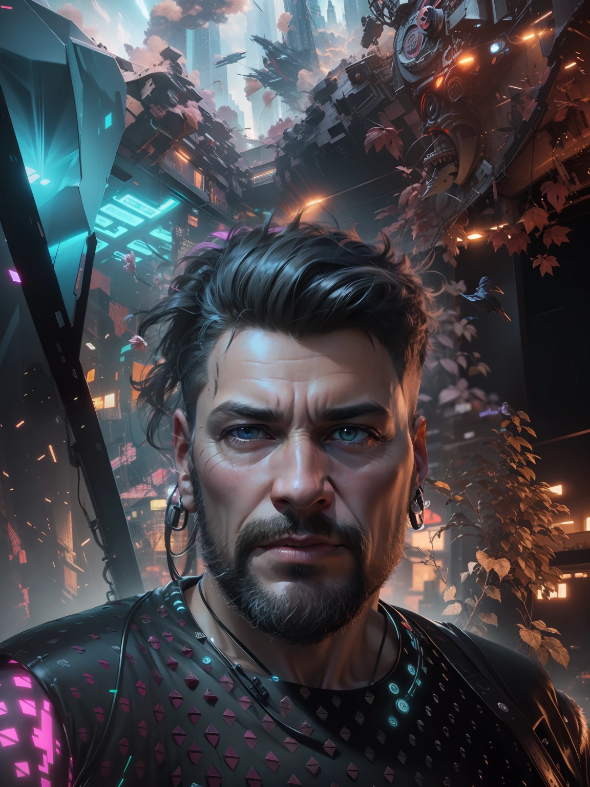 Change background, cyberpunk, realistic face, 8k, realistic quality