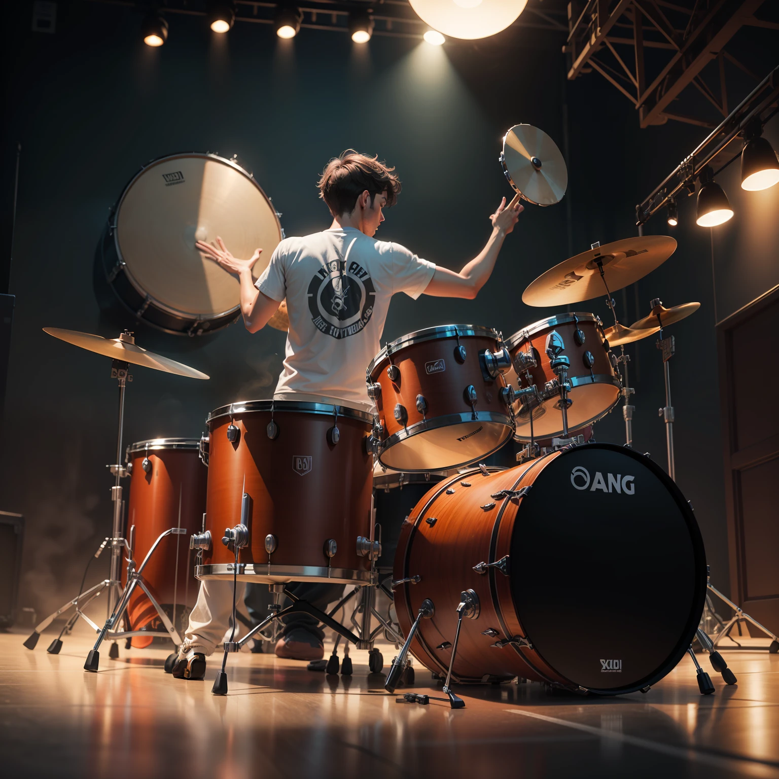 Bang on the drums all day, concept art, 4k