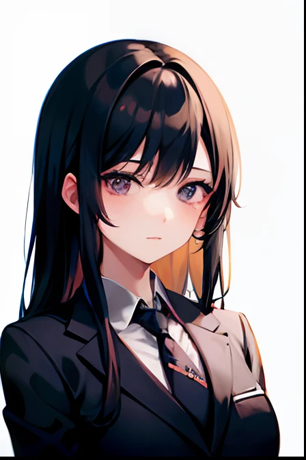 Anime-like drawings、teens girl、wears a suit、Japan anime drawings