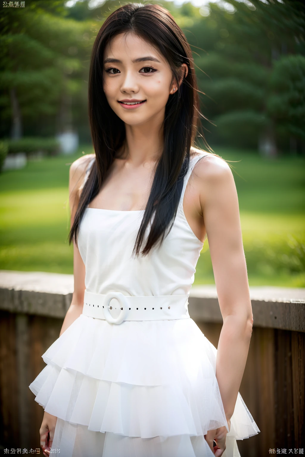 Dressed, (photograph realistic:1.4), (Ultra photo realsisim:1.4), (Realistic:1.3), (Smoother lighting:1.05), (increase cinematic lighting quality:0.9), 32K, 1girll,20岁女孩, Realistic lighting, back lit lighting, light in face, Ray traching, (brightlight:1.2), (enchanced quality:1.4), (best quality real texture skin:1.4), finely quality eyes, finerly detailed face, (Tired,Sleepy,Smiling), (Kaihuai), facial closeups, white dresses,Blue skinny jeans, (Increased Body Line Mood:1.1), (Increased Skin Texture Beauty:1.1)