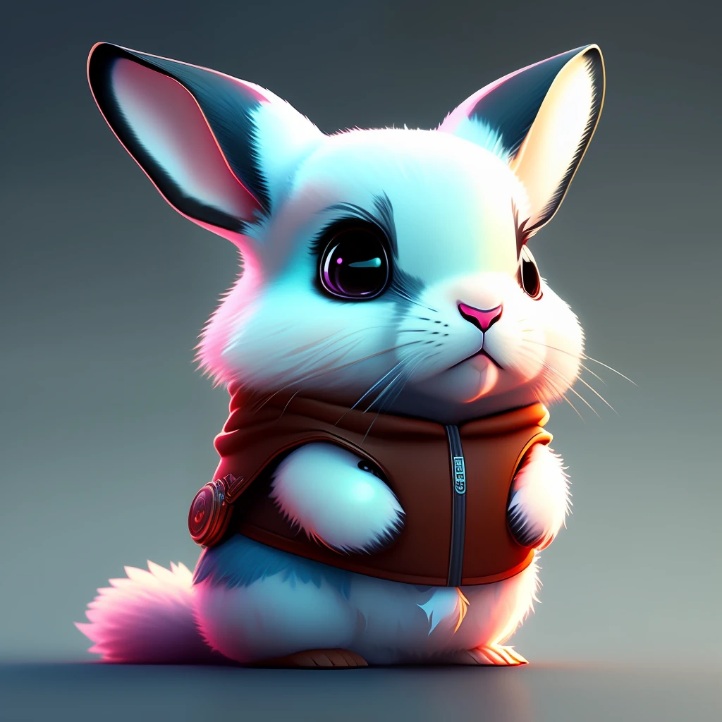 cute portrait (dicuki:1.1) Como uma (Rabbit:0.9),  Digital art , Trending ArtStation, 4K, High detail