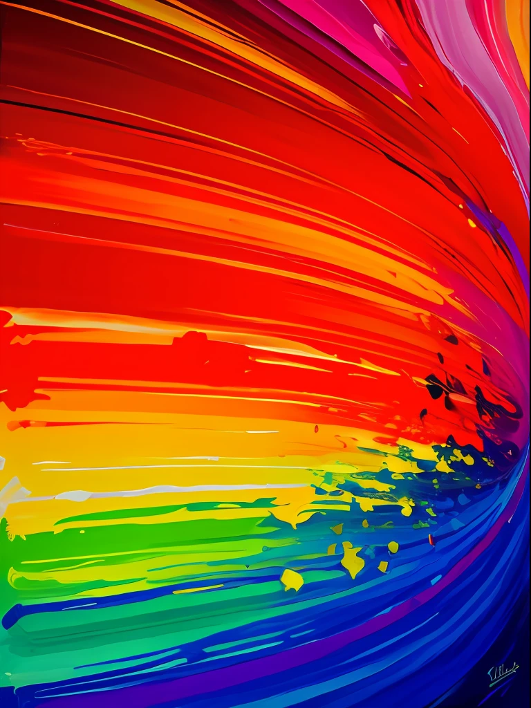 A colorful painting with the colors of the fire.