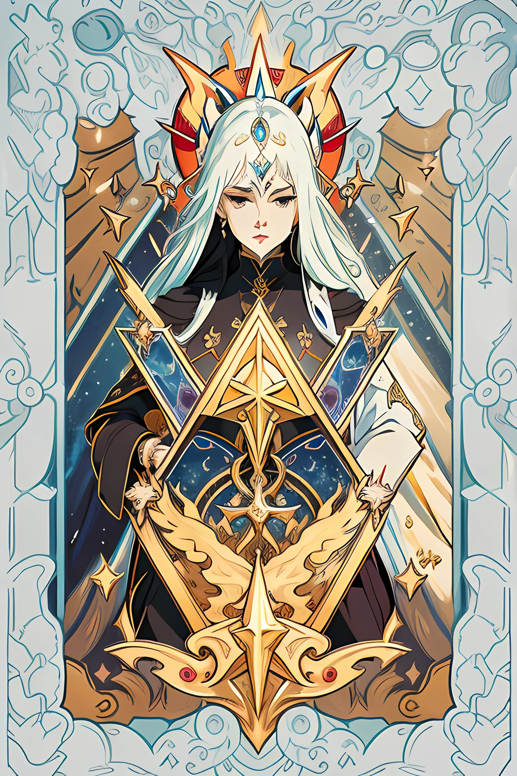 Tarot is a beautifully illustrated set of tarot cards,Each card depicts a different symbol and archetype,vibrant with colors,Exquisite details,Including the big arkana and the little arkana cards,The mysterious and symbolic nature of tarot cards is captured,Viewers are invited to explore the depths of their subconscious,And seek guidance from the cards。