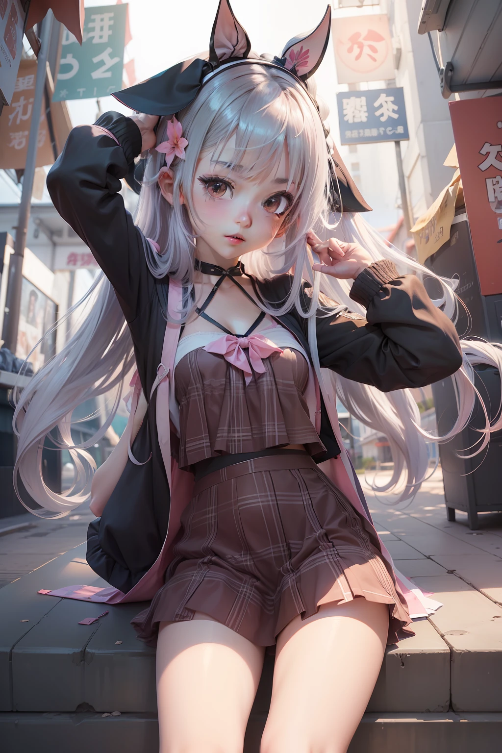 Anime girl with long hair in white bra top and pink panties, Seductive Anime Girl, small curvy , marin kitagawa fanart, beautiful alluring anime teenkoto shinka, (Anime Girl), charming anime girls, beautiful alluring anime woman, oppai, Smooth Anime CG Art, anime moe art style, pretty anime girl, Cute anime girl,Photorealsitic、reallistic、Raw photography、masterpiece、top-quality、hight resolution、Illustration 1 Girl、Random hairstyles、Slim Leg、Perfect face、Eyes in Beautiful Details、fair white skin、 (maikurobikini、Simple design)、the beach