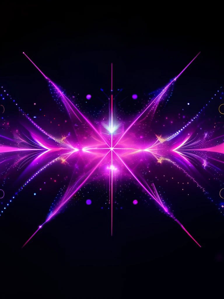 purple abstract background with stars and sparkles, electric aura with particles, dark neon colored universe, abstract purple lighting, particle waves, cosmic energy wires, glowing violet laser beam eyes, purplish space in background, fractal arrows, space fractal gradient, an abstract spiritual background, background with neon lighting, glowing electric aura, cosmic purple space!, magenta lighting. fantasy