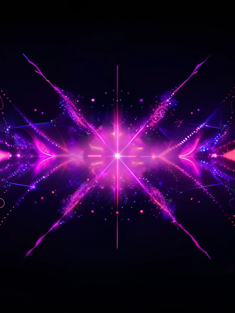 purple abstract background with stars and sparkles, electric aura with particles, dark neon colored universe, abstract purple lighting, particle waves, cosmic energy wires, glowing violet laser beam eyes, purplish space in background, fractal arrows, space fractal gradient, an abstract spiritual background, background with neon lighting, glowing electric aura, cosmic purple space!, magenta lighting. fantasy