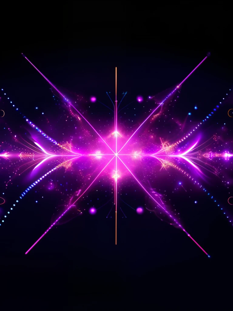 purple abstract background with stars and sparkles, electric aura with particles, dark neon colored universe, abstract purple lighting, particle waves, cosmic energy wires, glowing violet laser beam eyes, purplish space in background, fractal arrows, space fractal gradient, an abstract spiritual background, background with neon lighting, glowing electric aura, cosmic purple space!, magenta lighting. fantasy