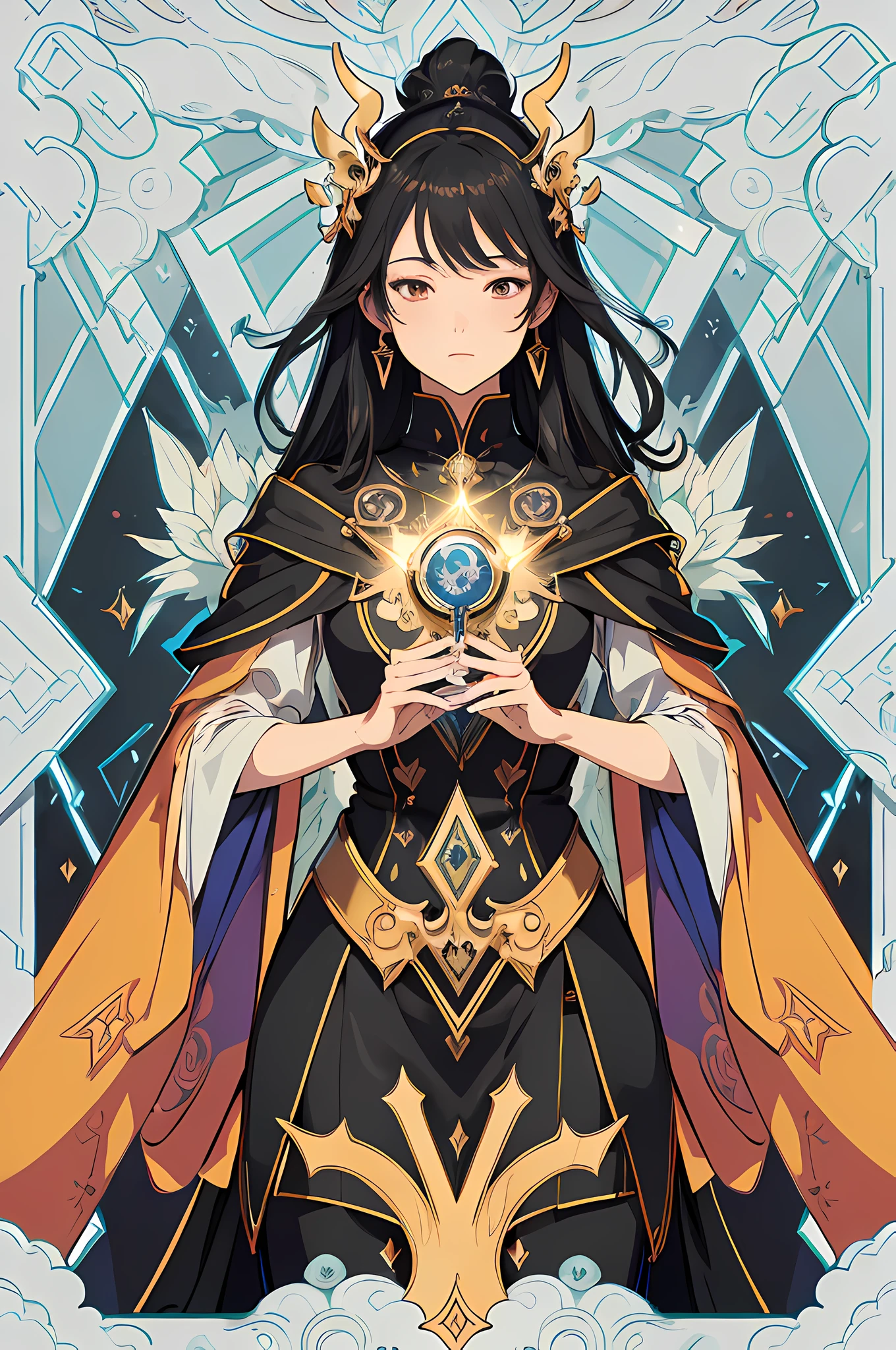 Masterpiece, Best quality, (Extremely detailed Cg Unity 8K wallpaper), (Best quality), (Best Illustration), (Best shadow), rendering by octane,Ray tracing,Ultra detailed,Luo is a beautifully illustrated set of tarot cards,Each card depicts a different symbol and prototype,Exquisite details,The mystery and symbolism of tarot cards are captured,Viewers are invited to explore the depths of the subconscious,And seek guidance from the cards。 Dreamy colors,brightcolors,hyper HD