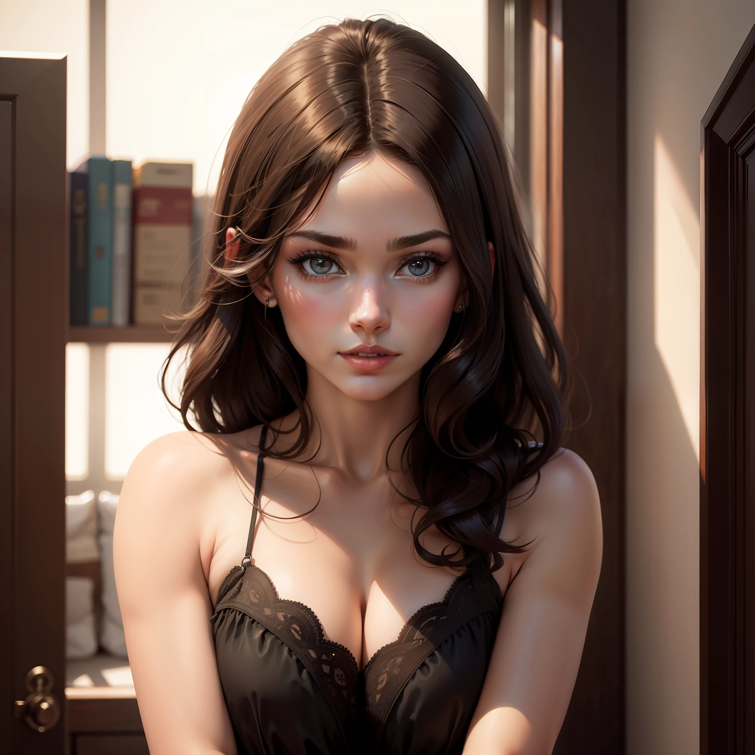 A beautiful brunette woman