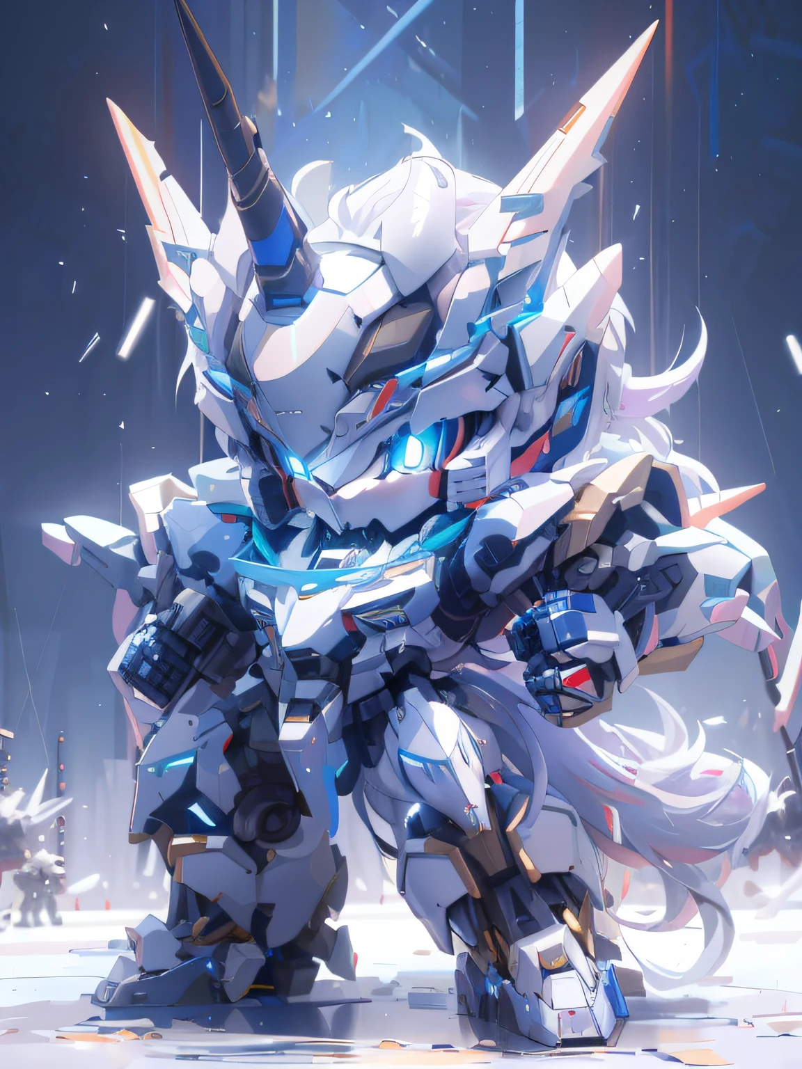 Anthropomorphic unicorns,wearing a mecha, Best anime 4k konachan wallpaper, From the night of the ark, toplight,white color mecha, arknight, ferra white mecha, anime mecha aesthetic, 4K anime wallpaper, 4k manga wallpapers, cool mecha style, ethereal and mecha theme, trending on artstation pixiv