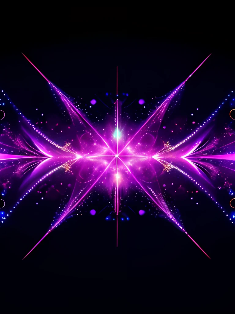a close up of a star with a purple background, dark neon colored universe, background with neon lighting, space fractal gradient, fractal arrows, electric aura with particles, symmetrical 4k, galactic dmt entity, symmetrical digital illustration, symmetry fractal, coherent symmetrical artwork, refracted line and sparkles, psychedelic visuals, neon digital art, glowing fractals