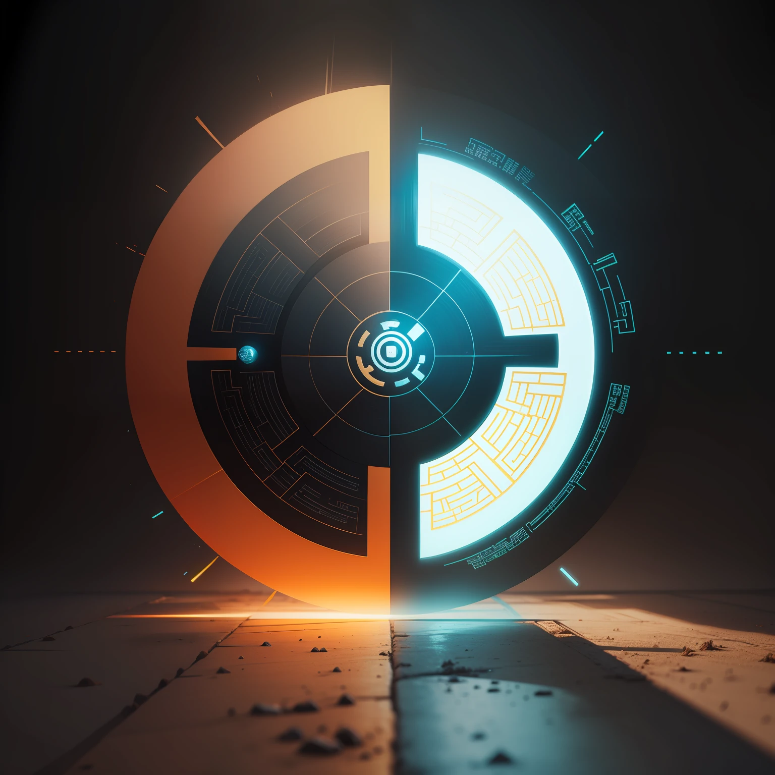Tai Chi Bagua Chart,Sci-fi style,k hd,8K