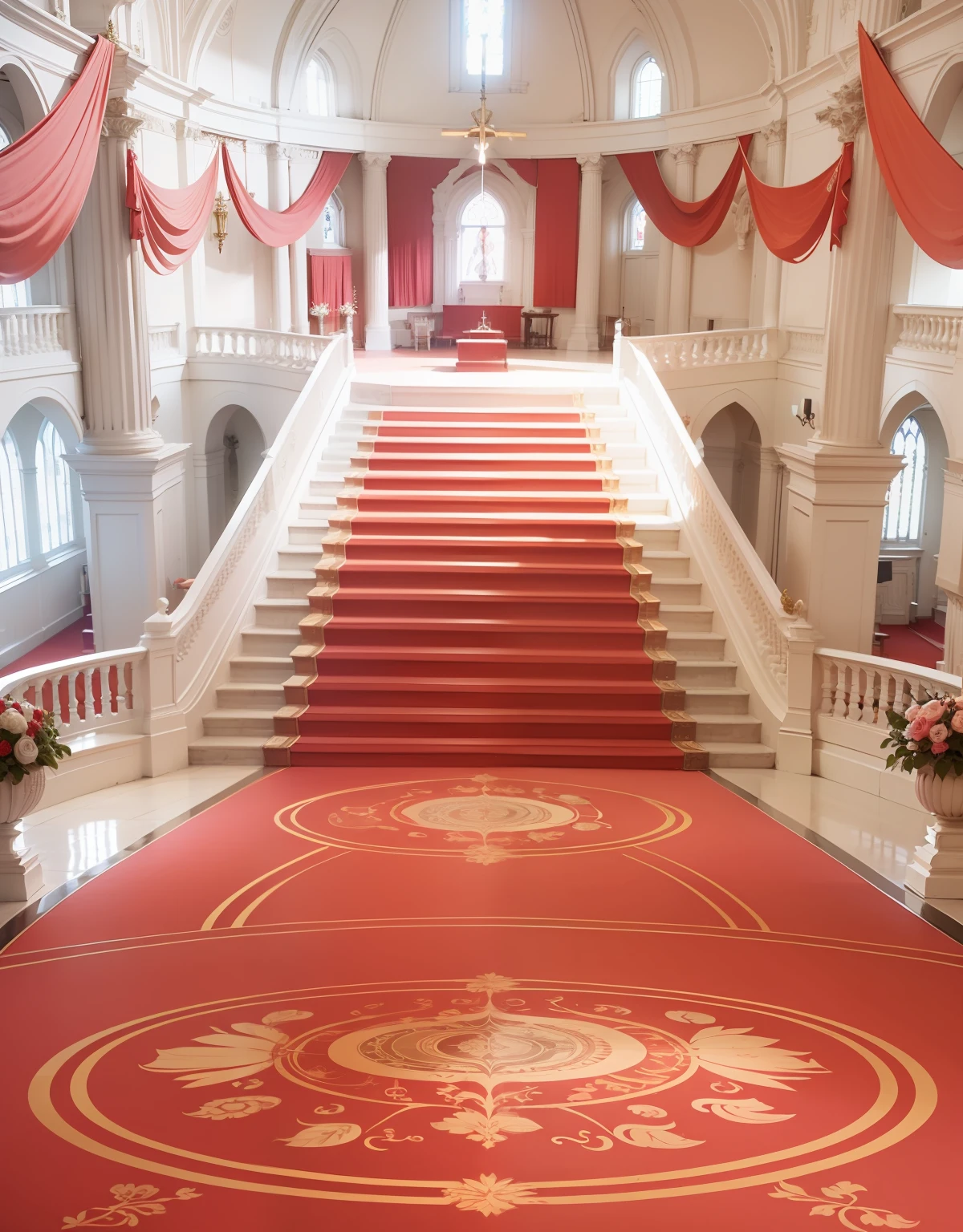 Indoor church,Red carpet,Podium,divino