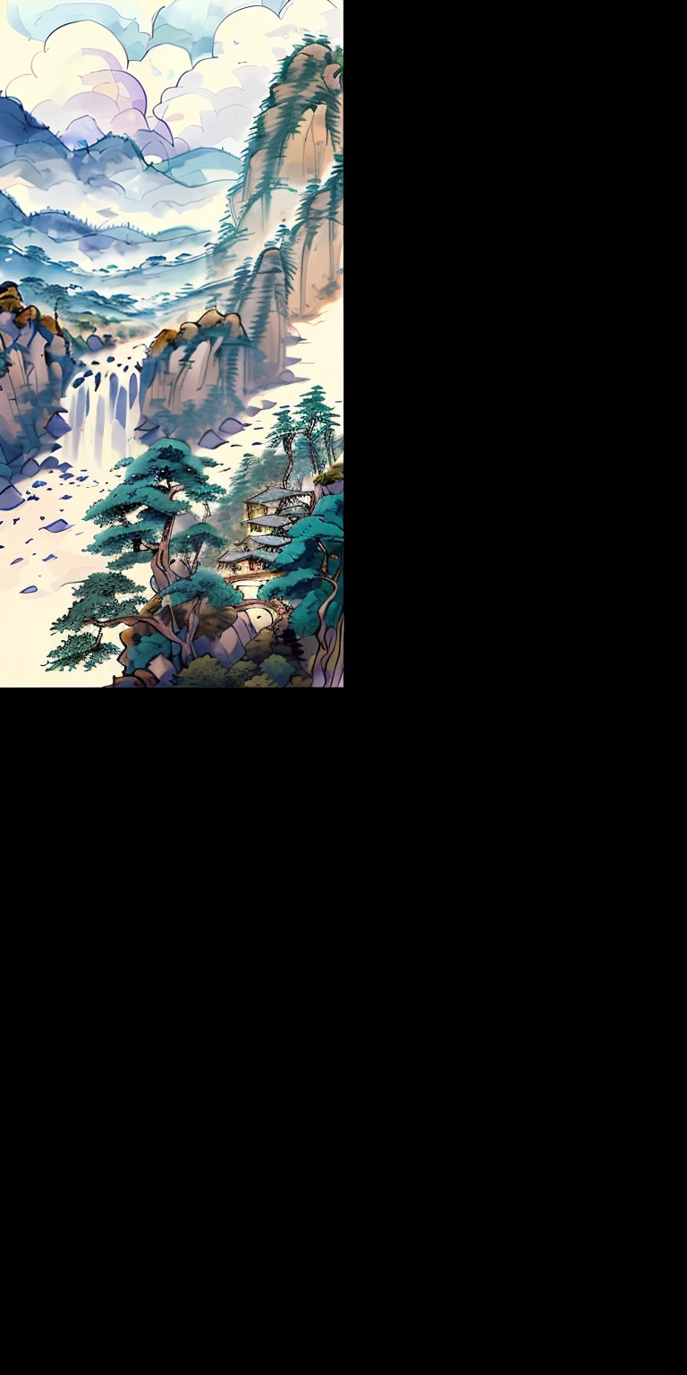 Landscape illustration/comic strip