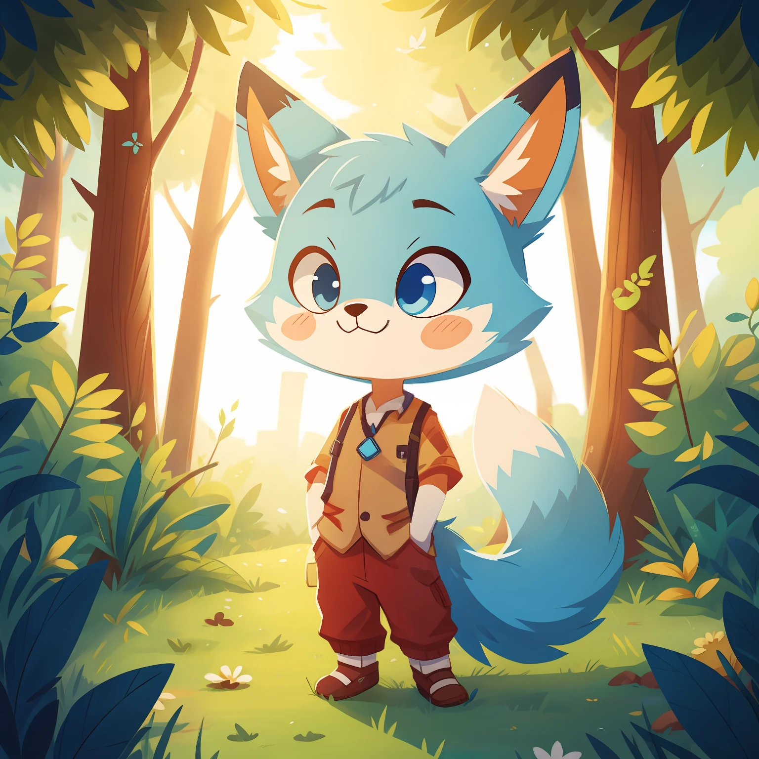 Blue fox tail