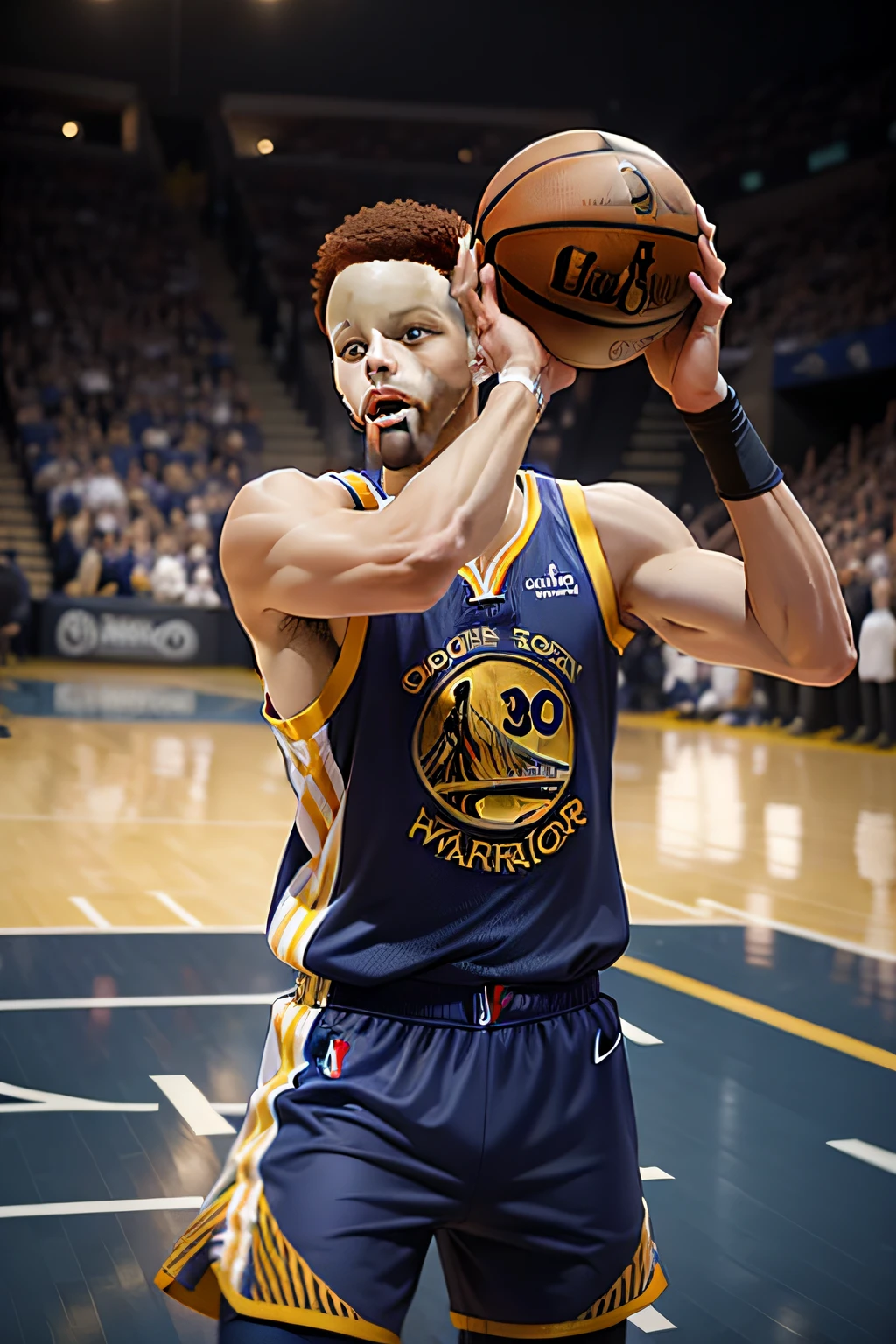stephen curry shooting a 3 pointer