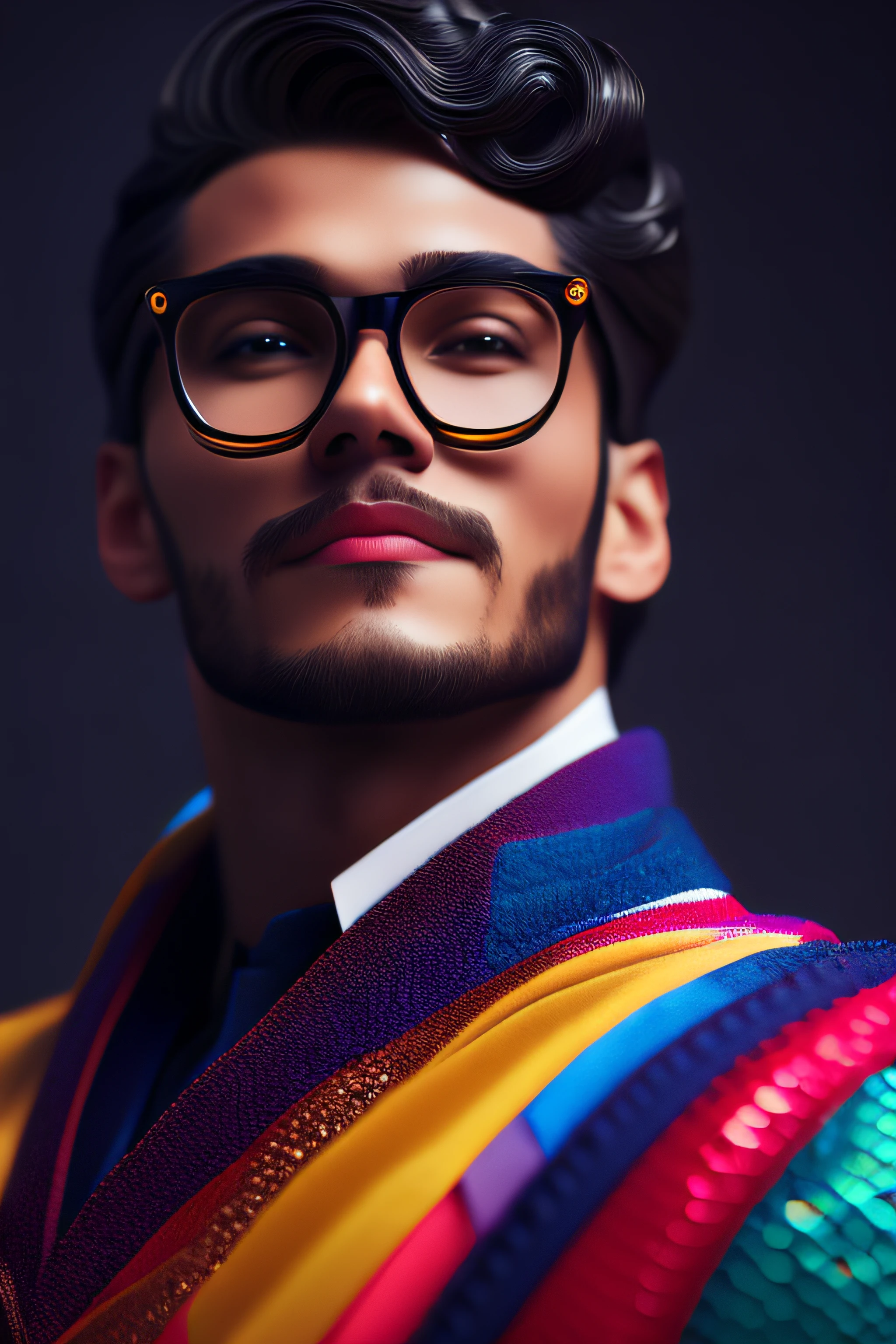 (retrato fashionista homem IDOSO AMERICANO, 1950s with intricate colored and colored glasses), cabelo com flores, smiling expression, (fotografia digital extremamente detalhada: 1.2), Standing in the middle of the city, (((corpo inteiro))), imagem crua,, Hasselblad, 50asa, f8, 12 millimeters, efeitos de brilho, Raios de Deus, handdrawn, prestar, 8k, octan render, Cinema 4D, liquidificador, Escuro, atmospheric 4k ultra detailed, cinematic sensual, foco nítido, humorous illustration, grande profundidade de campo, obra-prima, cores, 3d octane render, 4k, arte conceitual, trending in the artstation, hiper realista, cores vivas, Anel luminoso, extremamente detalhado CG unidade de papel de parede 8k, trending in artstation, trend in CGSociety, estilo Pop Art por Yayoi Kusama, intrincado, alto detalhe, Dramatic
, energia pura, light particles, scientific fiction
