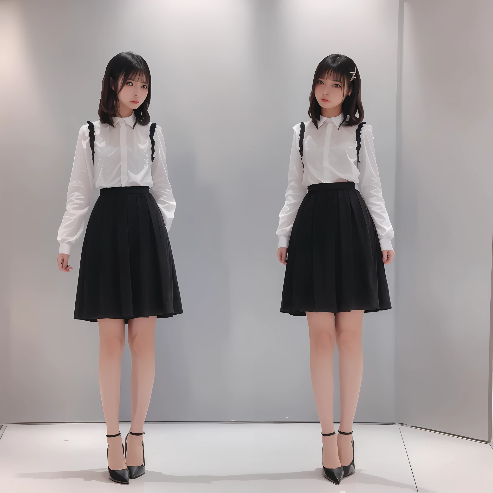 Black silk high heeled hip skirt royal sister
