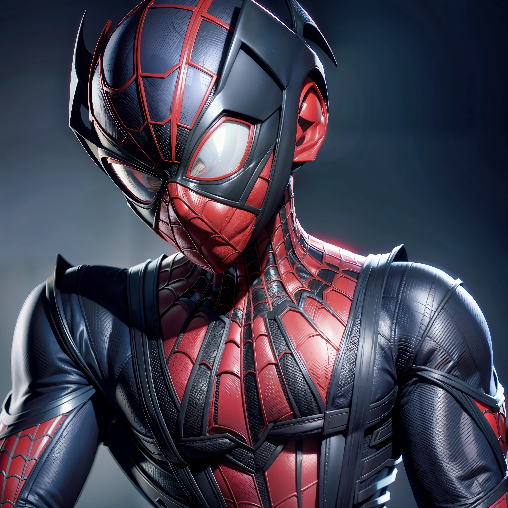 Miles Morales, Spider-Man, Mask off, looking Away from camera