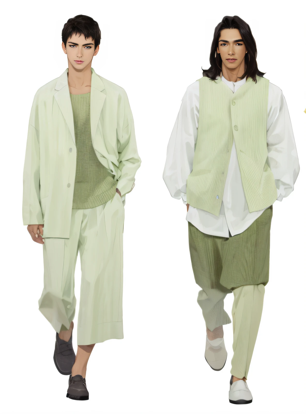 Exactly like the pictures，Two male models