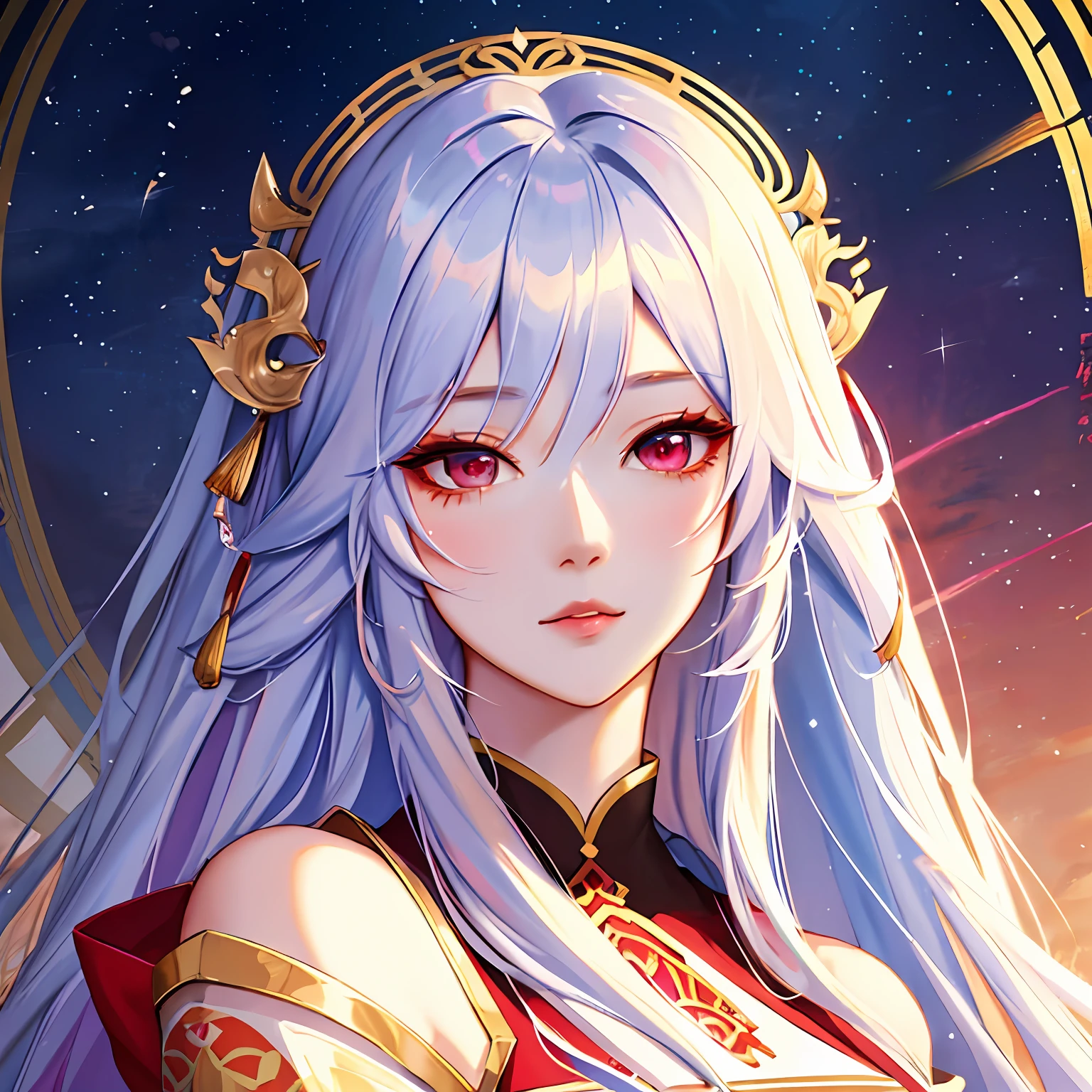 a close up of a woman with long hair wearing a dress, artwork in the style of guweiz, beautiful character painting, guweiz, palace , a girl in hanfu, 8k high quality detailed art, detailed digital anime art, fantasy art style, detailed portrait of anime girl, beautiful anime portrait, stunning anime face portrait, guweiz masterpiece