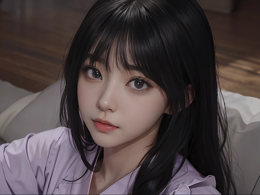 Hinata Hyuga,1 girl, beautiful girl,long hair,black hair, purple theme