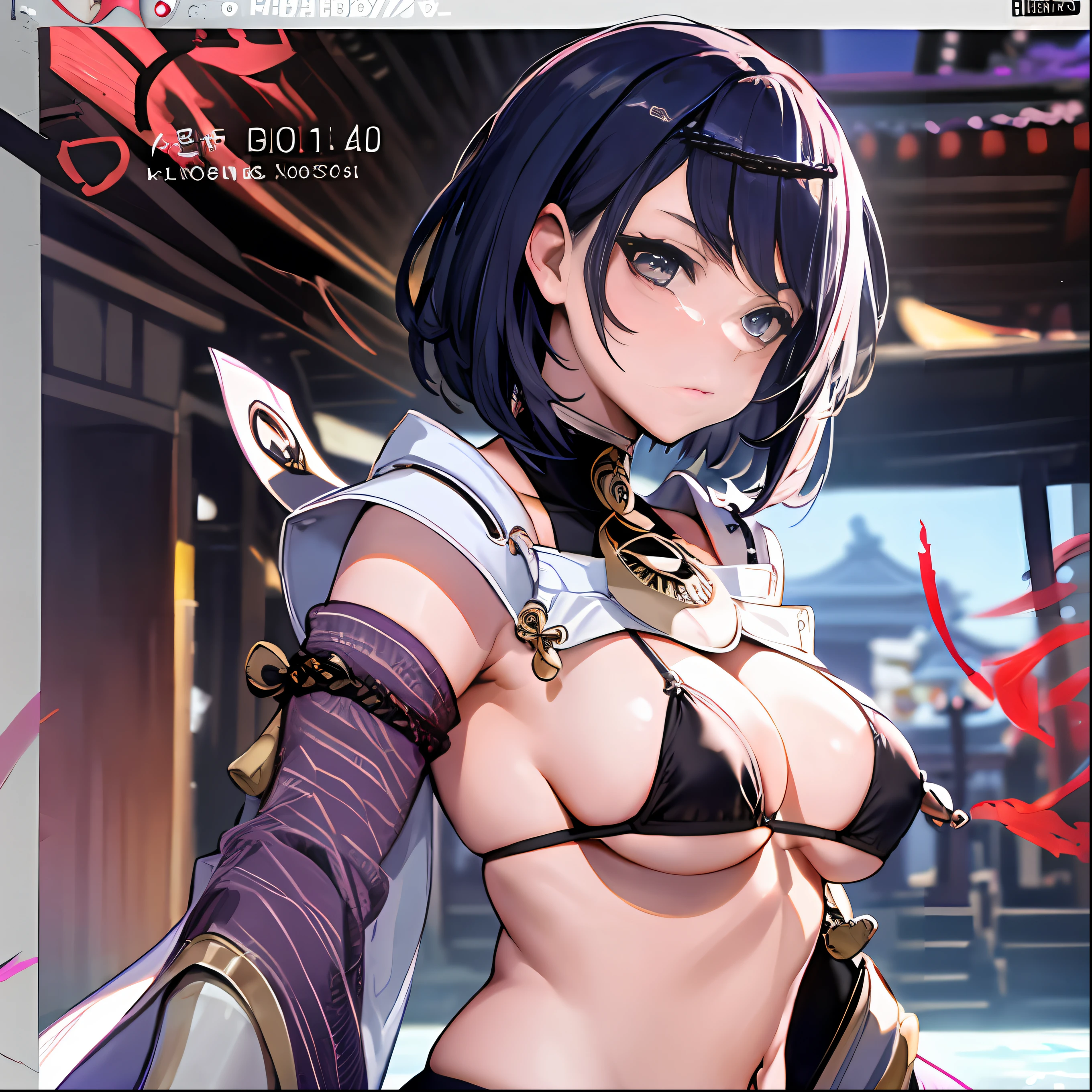 (NSTDA.:1.2), (10, beste-Qualit, master-piece: 1.4), ultra-high resolution, (lifelike, photorealistic portrait: 1.48), 20 age, Cute Girl, (See through the microcolor bikini beetle:1.11), Famous Japanese actors, Beautiful breasts, Blue Eyes, Head tilt, cowboy shot, from the side, looking at the audience, expressionless, Beautiful lake, Zeiss 150mm F/ 2.8 Hasselblad, In Japanese shrines, Whole body, foot, Ultra-Wide Angle
