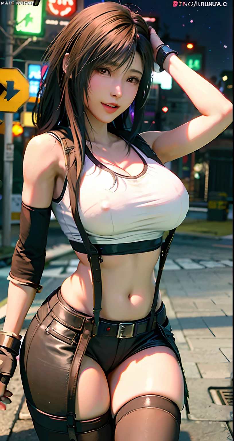 (8k、mais alta qualidade、Uma obra-prima:1.2)、(Realista、fotorrealista:1.3 Mulher madura madura Mulher madura Mulher madura Madura T)、Super Detalhado, cidade cyberpunk, bustling with neon signs 、 1 Mulher madura madura Mulher madura Pessoa、mais fofa、solo、、、、、、、、、、、、、(tifa lockheart)、(peito grande)、((peitos gigantes)))、((meias pretas)))、((a black bra)))、(olho bonito)、(sorriso sorridente:1.2)、(Fechado)、erotic posing、dance、neons、street scenery、e profundidade de campo、Sombras escuras e fortes、foco nítido、Automatic defoliation、Movimento、Bicicleta、e profundidade de campo、 compositing、Luz verde brilhante、Final Fantasy VII、ferramenta、(nariz blush)、single elbow pad、Ankle Boots、cabelo preto escuro、coxa preta、botas vermelhas、Luvas de cotovelo、Cotovelos、Luvas sem dedos、Camisa taut, sports bra、(suspenders,,,,,,,,,,,,)Saia preta)、coxas、regata branca、fulllllbody、Headrest、、Facial、Cabelo longo Tai baixo、(red_Ojo))、Flores amarelas、(noite:1.3)、Complexo、Bokeh、cinematic lighthing、photon maping、Radiosidade、physics based rendering、(Estilo Tetsuya Nomura)、NSFW、Peito Perfeito