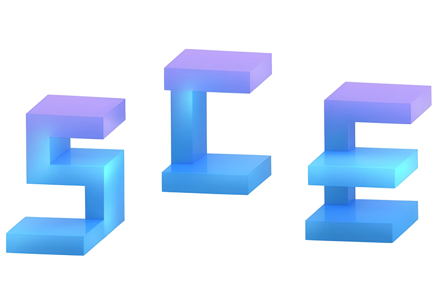 2.5D rendering,a 3D render ,C4D rendering style,blue colors,white backgrounid,Tech style,semi transparent,Reflectors,Glass texture,Blue frosted glass