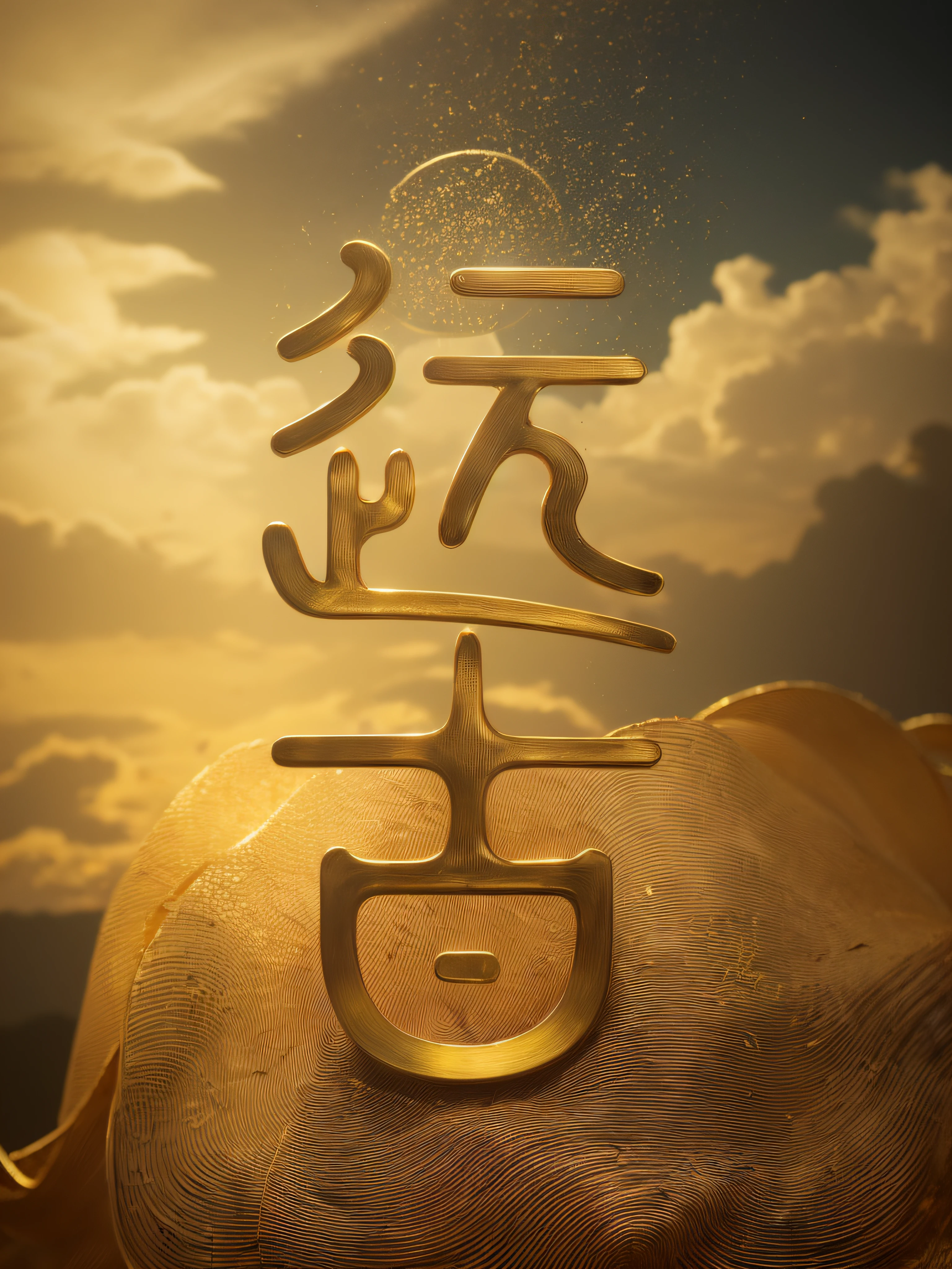 (Three-dimensional traditional Chinese texture of metal,Gold brass.  ，dragon scale.  Intricate, opulent, Golden-entwined vines and roots,), ( Clouds:1.1),Extreme closeup, Epic images, Beautiful lighting, Overexposure, (Bokeh), 3D, heavily stylized. 4K, unreal engine 5 render