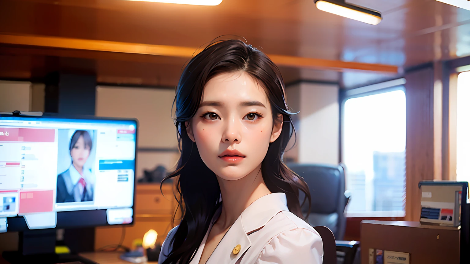 There was a woman in the office, Soft portrait shot 8 K, well lit professional photo, beautiful Korean women, Gorgeous young Korean woman, shot on canon eos r 5, Beautiful young Korean woman, shot on a Canon EOS R5, young lovely Korean faces, A young Asian woman, perfect face model, Korean woman, portrait of female korean idol
