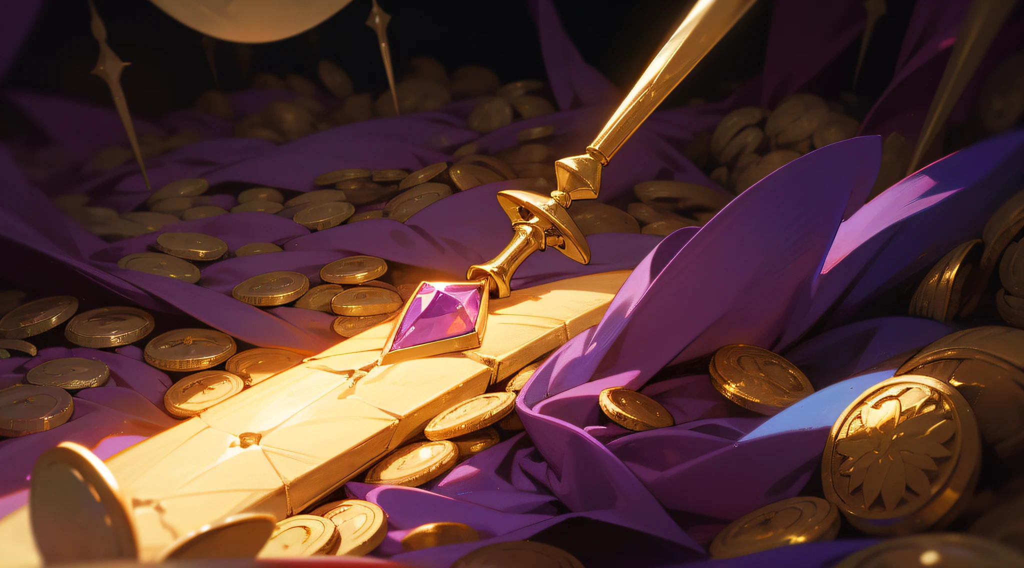 {{Small Gems}}, {{{magic wands}}}, caves, {{Many thin and small currencies in the background}}, {{Treasures of the Cave}}, {{{magic wands}}}, {{{torches on the walls}}}, {{Small treasure chest}}, Little Red Gemstones, Purple Small Gemstones, Small light blue gemstone, Thin little gold and jewelry, Treasury, Scattered thin little gold coins, Pile of thin little gold coins