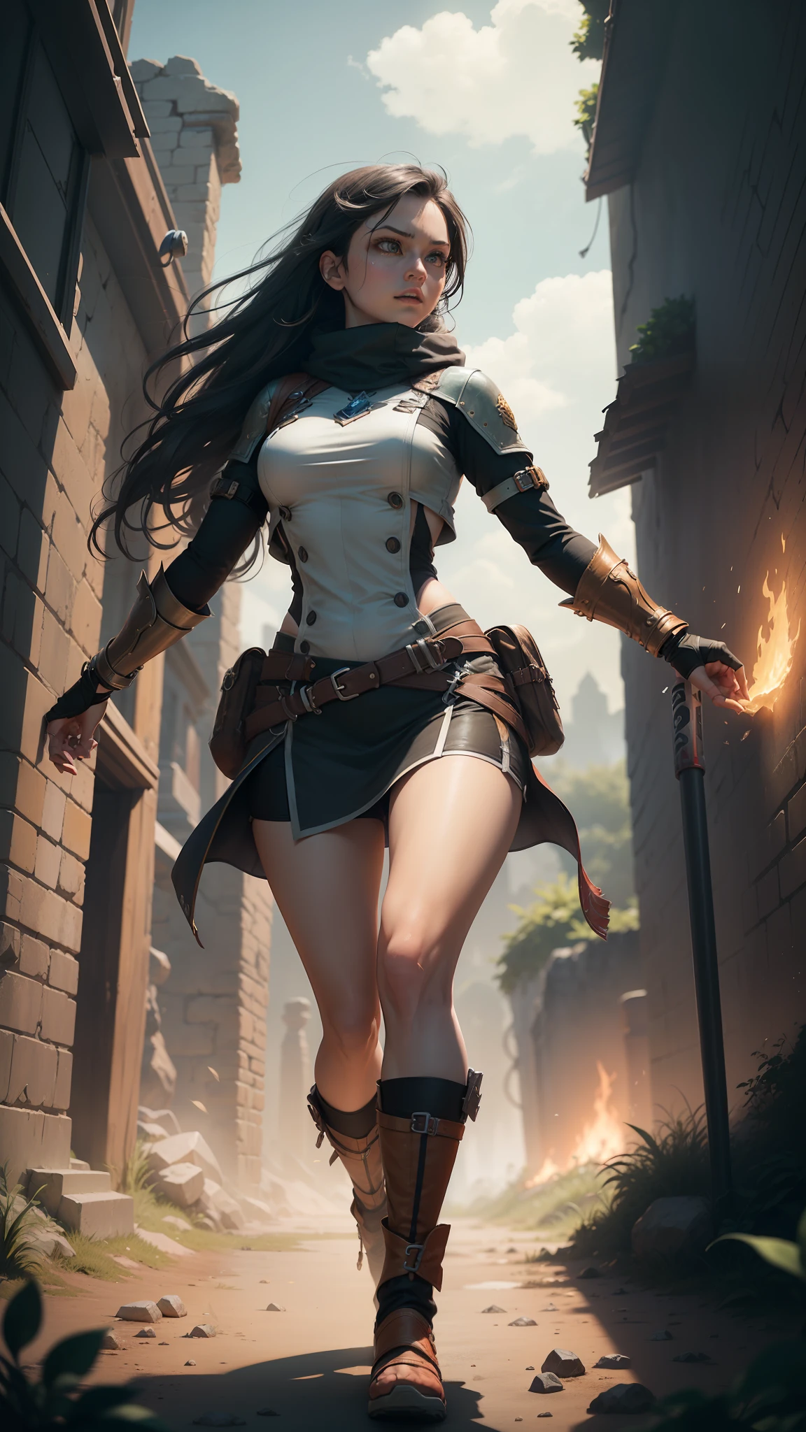 Embark on an Adventurous Quest! Meet our fierce and intrepid female protagonist in this thrilling adventure-themed game. As a skilled warrior, she fearlessly explores mesmerizing landscapes and ancient ruins.
Guided by a compelling narrative, she unravels mysteries and encounters mythical creatures in her quest for truth and glory. Her journey is accompanied by empowering soundtracks that amplify the adrenaline-pumping combat sequences.
With her keen intellect and nimble agility, she overcomes challenging puzzles and navigates treacherous terrains with grace. Her determination and bravery shine as she faces epic boss battles, proving herself as a true hero.
The game's stunning graphics and dynamic weather effects immerse players into a world of wonder and danger. The captivating storyline and character development add depth to her compelling adventure.
Get ready to join this fearless warrior on an extraordinary journey that combines action, mystery, and a touch of magic. Prepare to be captivated by the thrilling escapades of this adventurous woman in this immersive game!