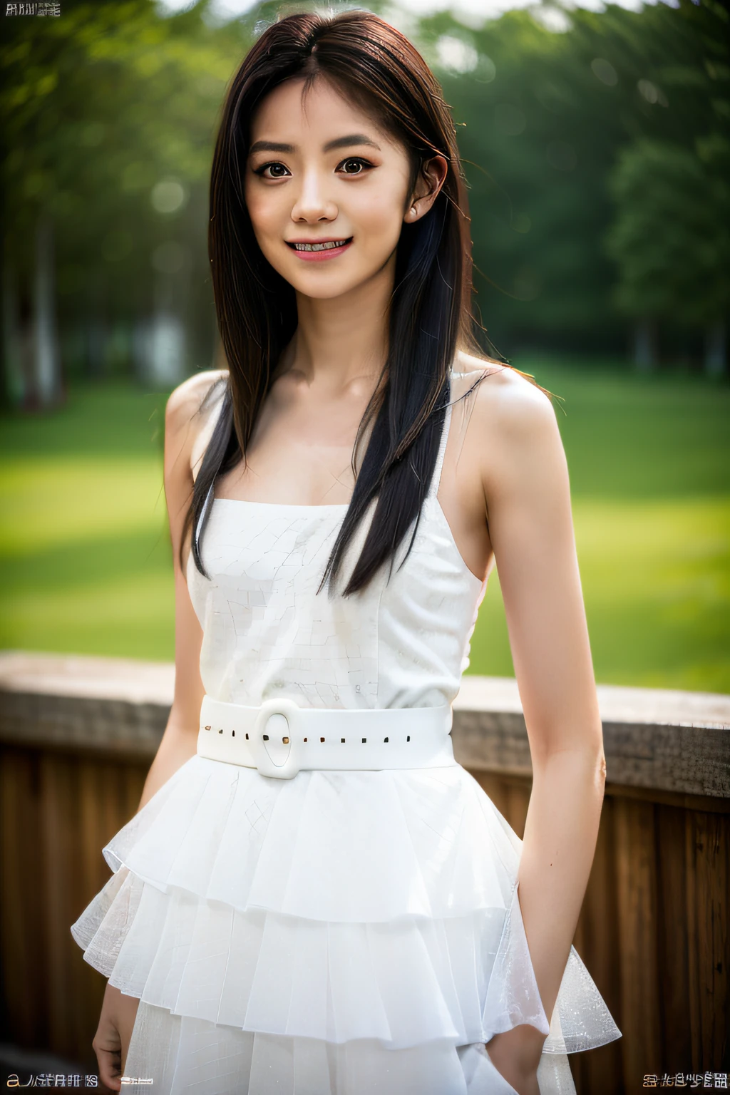 Dressed, (photograph realistic:1.4), (Ultra photo realsisim:1.4), (Realistic:1.3), (Smoother lighting:1.05), (increase cinematic lighting quality:0.9), 32K, 1girll,20岁女孩, Realistic lighting, back lit lighting, light in face, Ray traching, (brightlight:1.2), (enchanced quality:1.4), (best quality real texture skin:1.4), finely quality eyes, finerly detailed face, (Tired,Sleepy,Smiling), (Kaihuai), facial closeups, white dresses,Blue skinny jeans, (Increased Body Line Mood:1.1), (Increased Skin Texture Beauty:1.1)