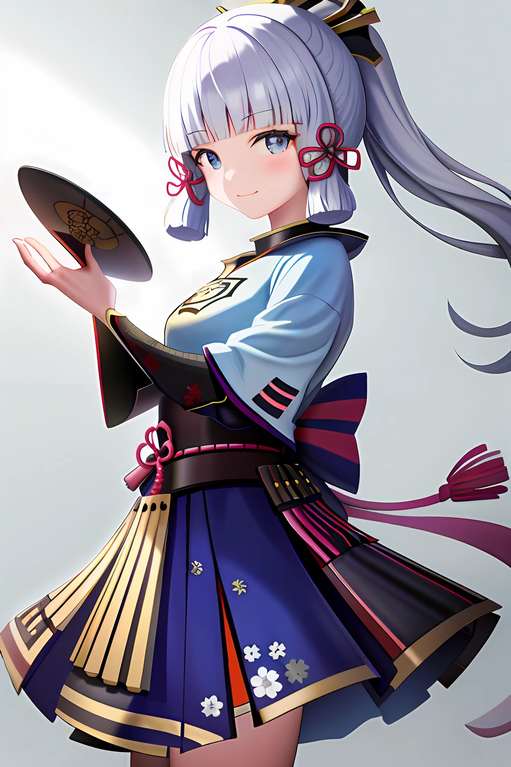 masterpiece, highres, best quality, 1girl solo, kamisato_ayaka, smile, kimono