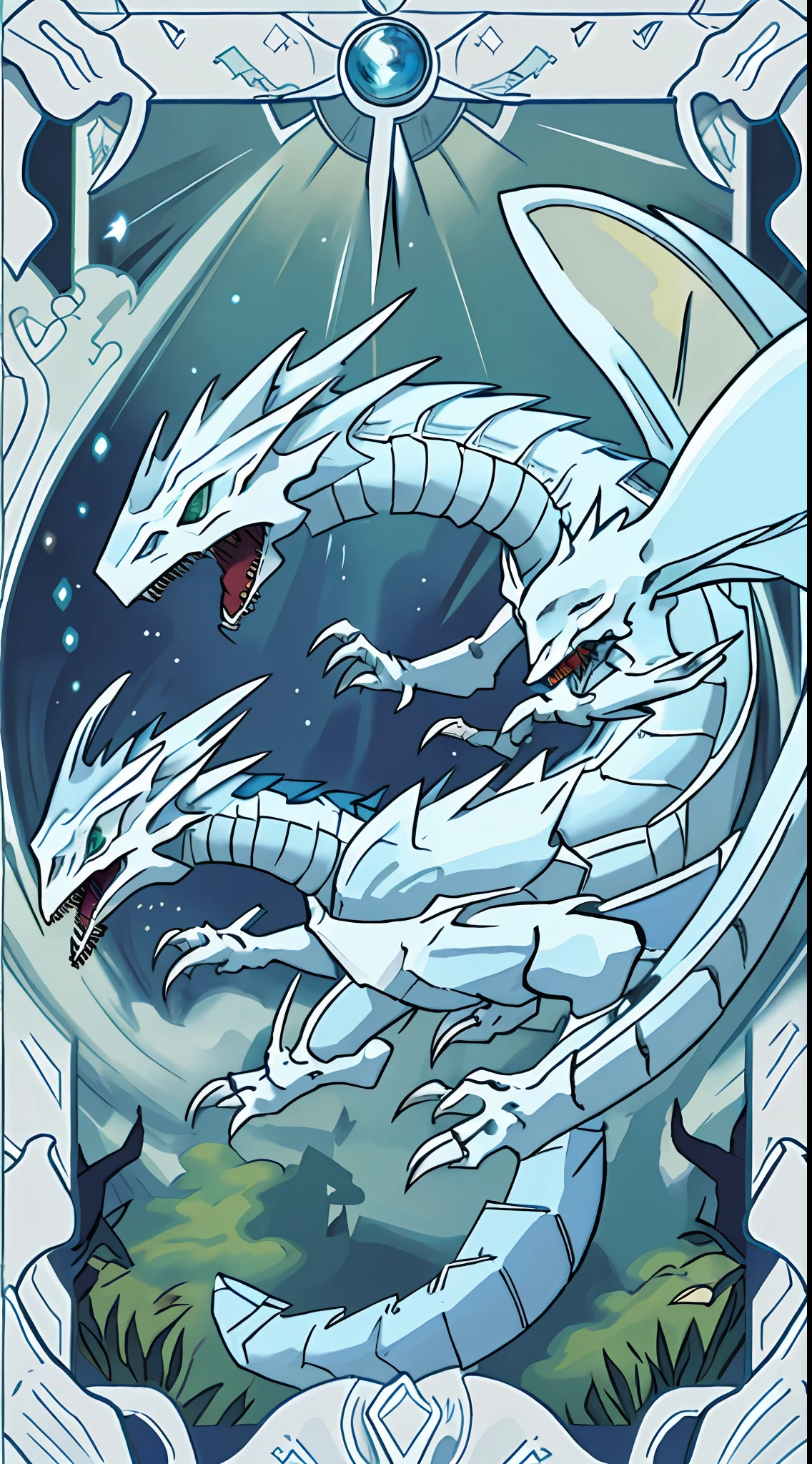 Kizi(Wings of a green-eyed white dragon,The armor of the green-eyed white dragon,byself),Grimm's fairy tales,Fairy tale picture book,tarot cards