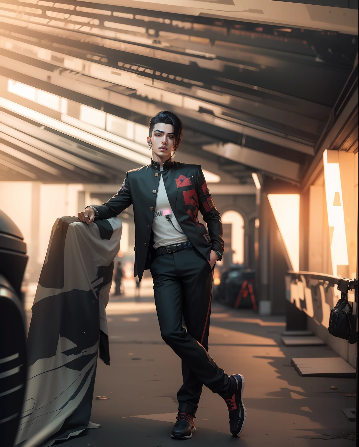 Change background cyberpunk handsome boy realistic face 8k ultra realistic face