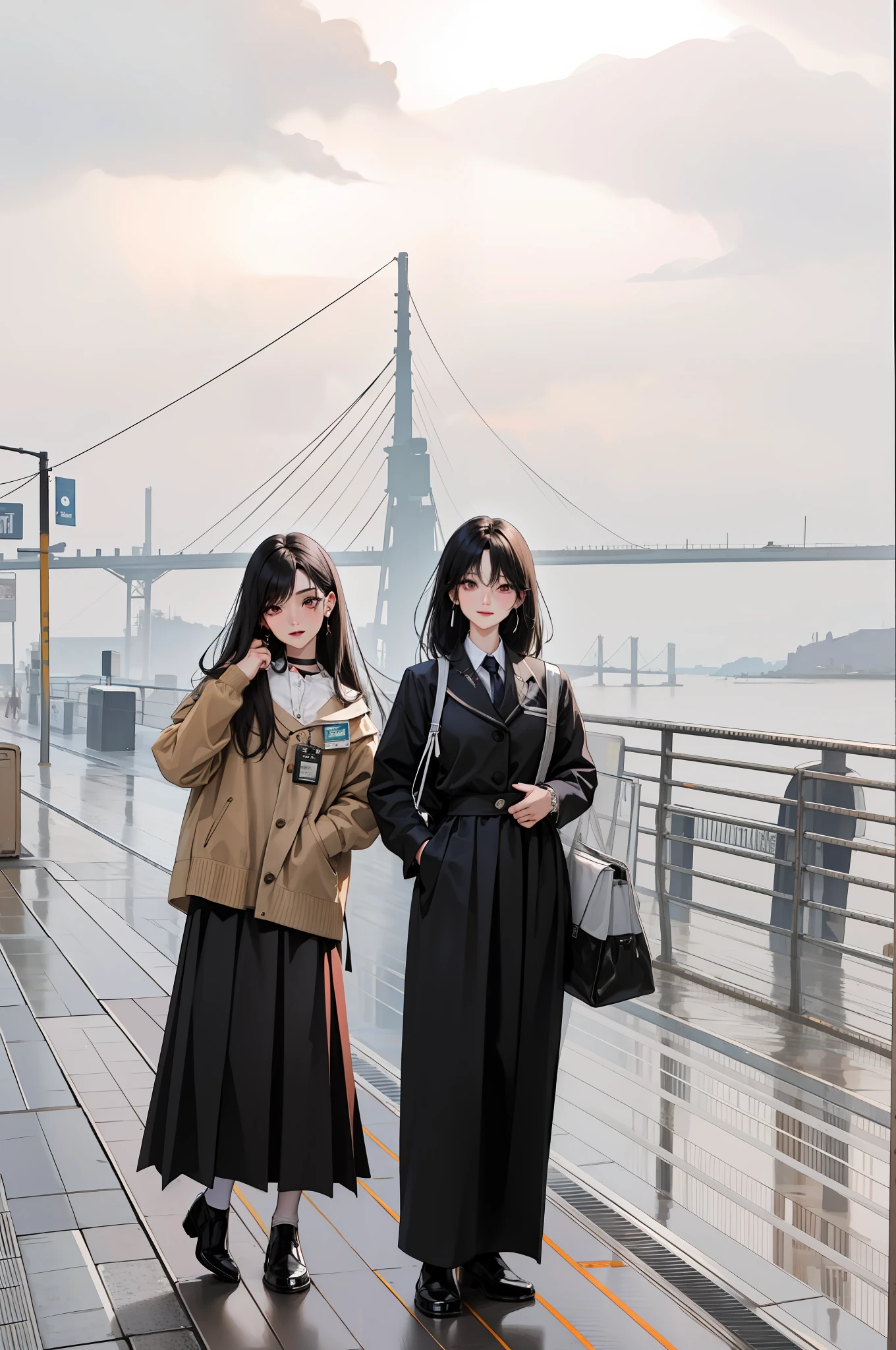 tmasterpiece,Need,full bodyesbian,1girll,By bangs,Black necklace,black necktie,brunette color hair,Blue dress,Blushlush,bangle,beauty breast,choker necklace,Cornics,鎖骨,collared shir,Cowboy photos,Formal shirts,Ear piercing,Eyebrows visible through hair,Gradient hair,grinning smile,gyaru,jewely,kogal,Long hair,looking at viewert,Loose tie,tiese,nipple piercing,tartan,Plaid skirts,pleatedskirt,red eyes,gyuru,校服,The shirt,a skirt,ssmile,Solo,white shirt,street corner,Skysky,illustration,(Magazines:1.3),(Cover style:1.3),Fashionab,woman,vibrancy,Outfit,posing on a,frontage,Colorful,Dynamic,Background with,element in,self-assured,Expressing the,halter,statement,Attachment,A majestic,coil,Runt,Touching pubic area,Scenes,text,Cover of a,boldness,attention-grabbing,titles,Fashionab,typeface,Catchy,titles,more big,Smart,modern day,Fashionab,focus-on、Fashionab、