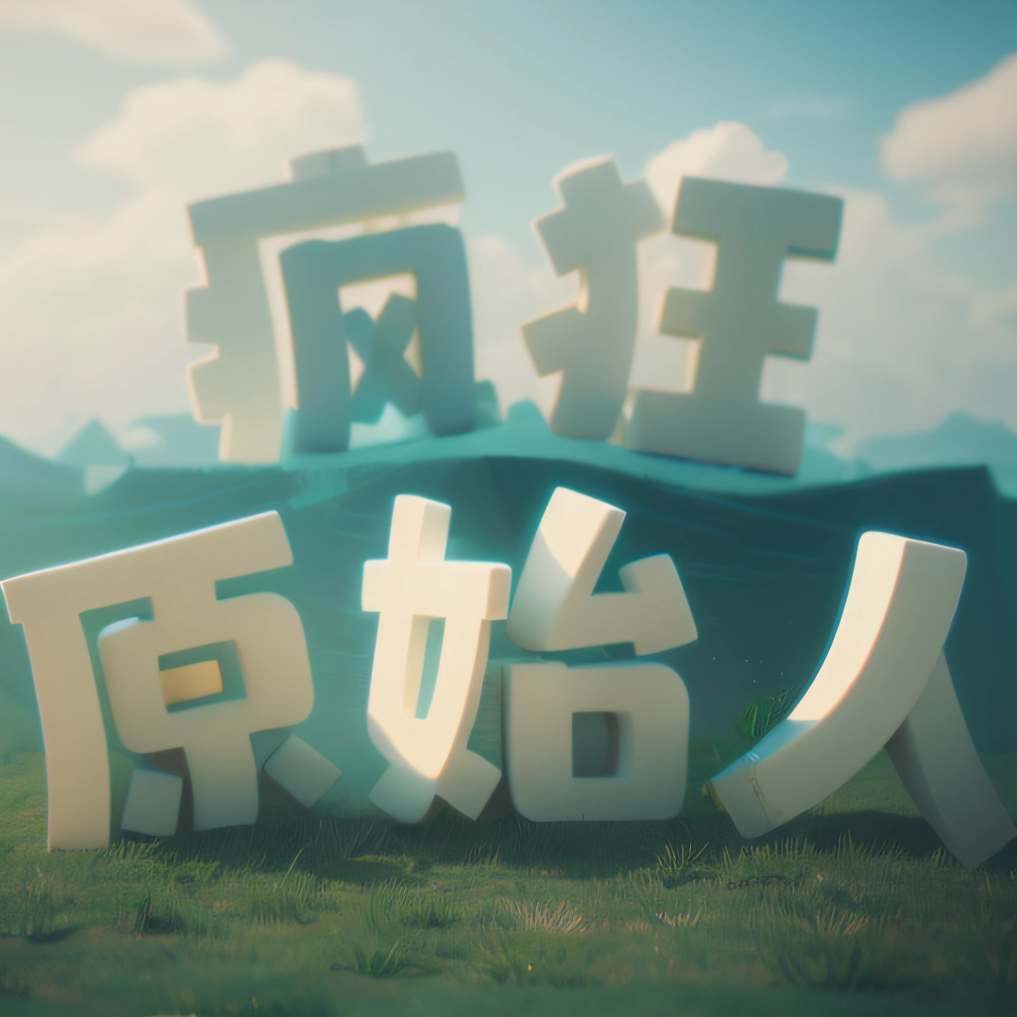 No Man,(flower:1.1),scenery,Outdoors,waterface,plant,Blue sky and white clouds,Lotus root,Heavy fog,8K,C4D,CG art,