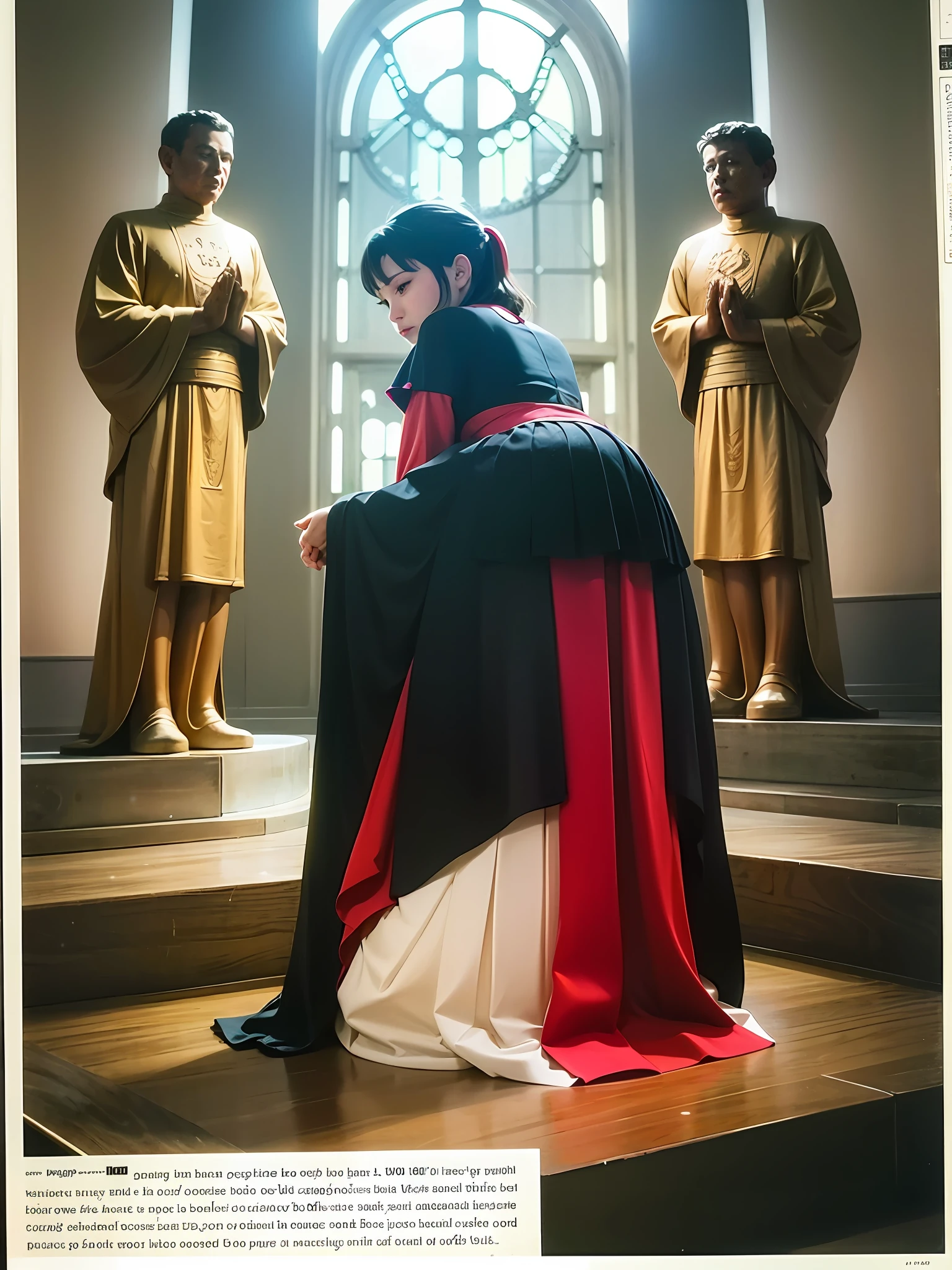 Kneeling heroes praying