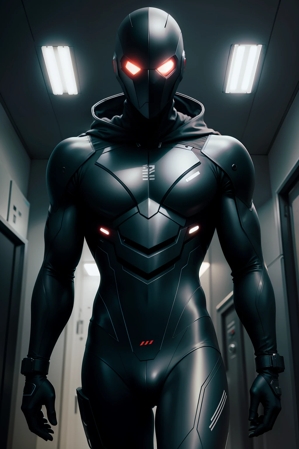 Surveillance head male dark suit HD masterpiece
