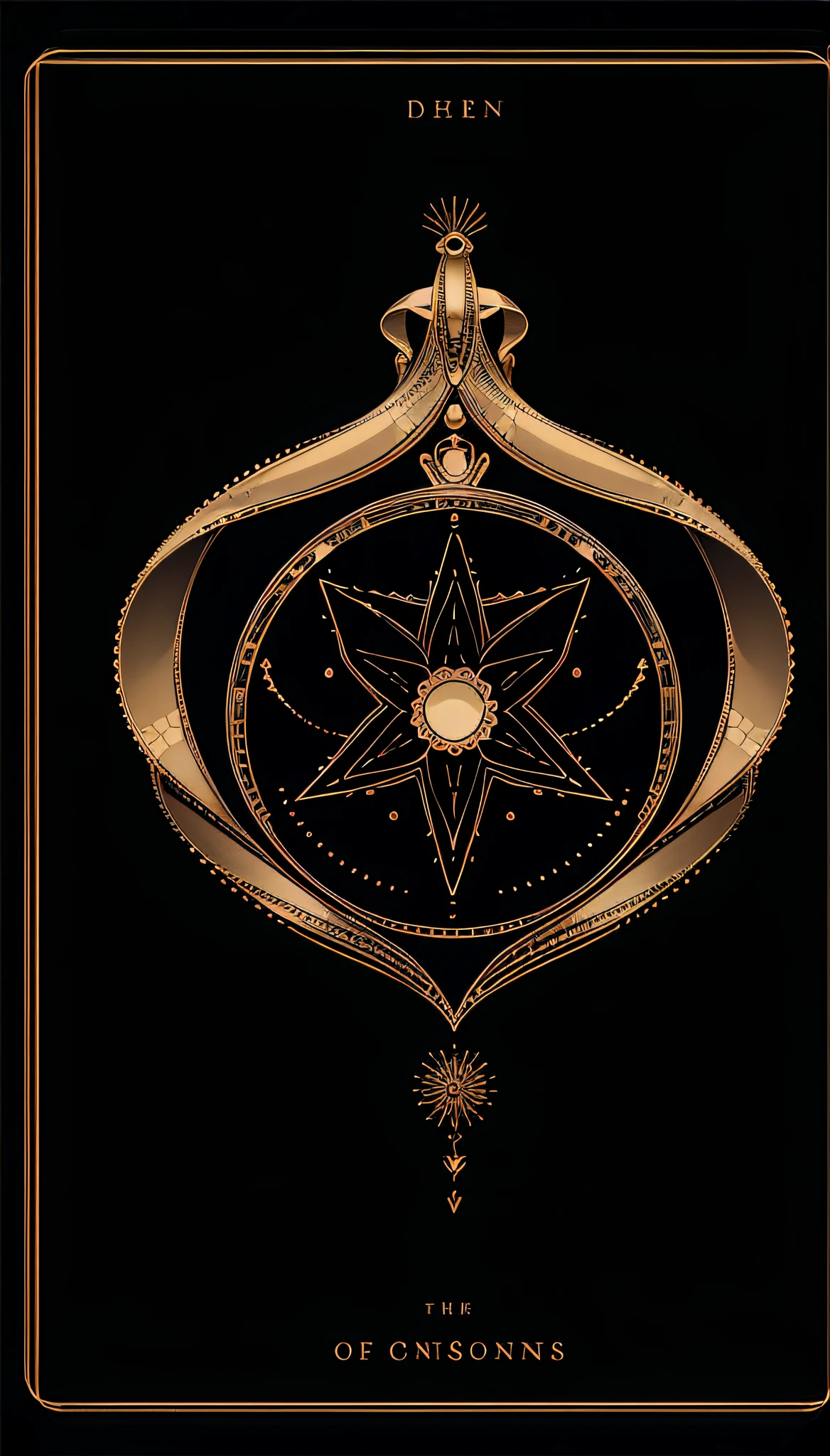 Tarot card close-up，There is a gold star on it, luxury journal cover, grimoire, grimoire page, intricate arcane wiccan designs, the star tarot card, lost grimoire, tarot design, Astrolabe, Mystical aesthetic alchemy, book cover illustration, Detailed cover artwork, ornate gilded cosmic machine, geometry and astrology