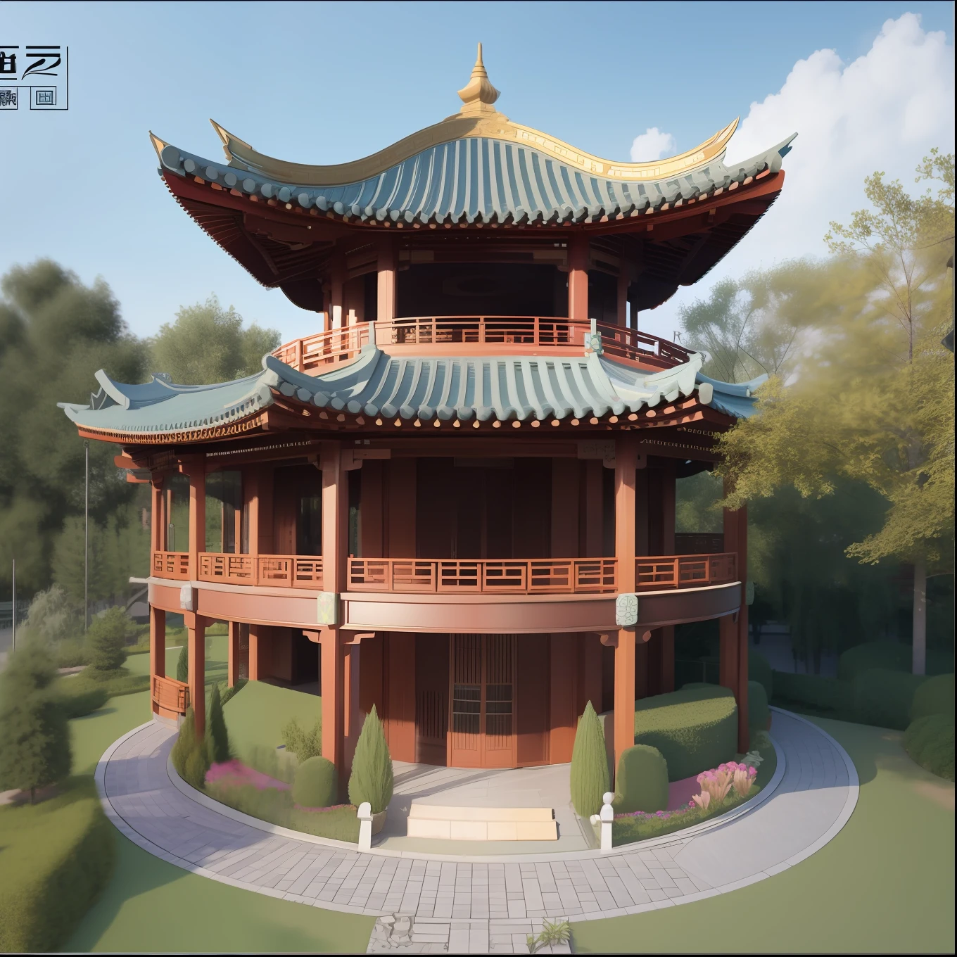 3D,ningbo,Tianyi Pavilion, --AR 3:2, --tile