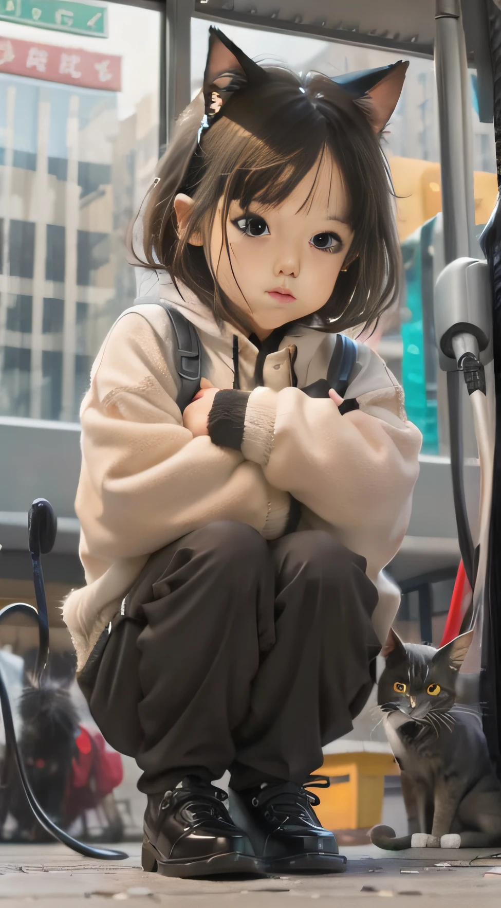 Little beauty of the city,There are cats
